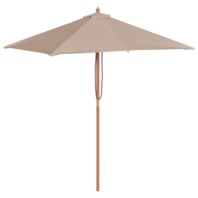 parasol 150x200 cm træstang gråbrun