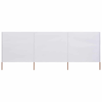 3-panels læsejl stof 400 x 120 cm hvid