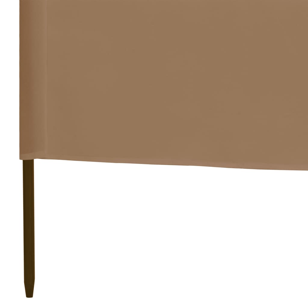 3-panels læsejl stof 400 x 120 cm gråbrun