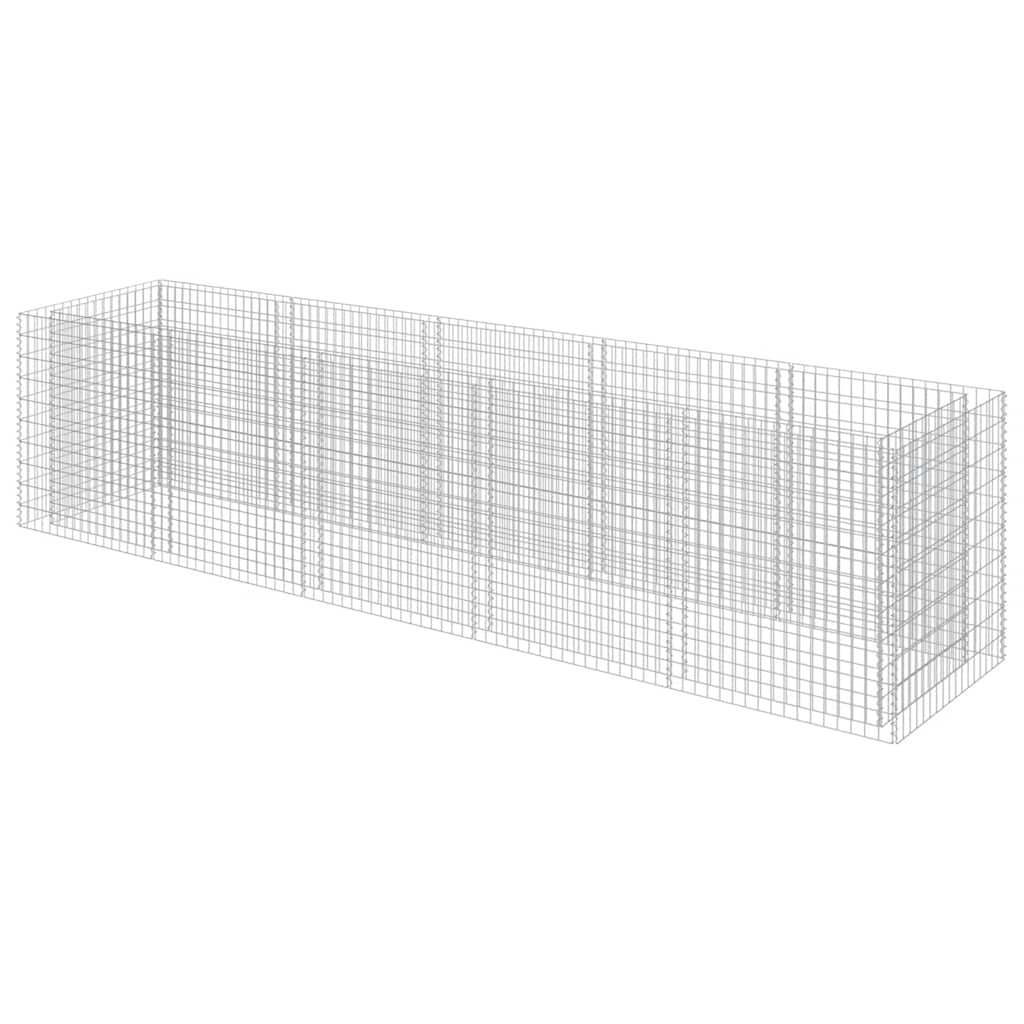 gabion-højbed 450x90x100 cm galvaniseret stål