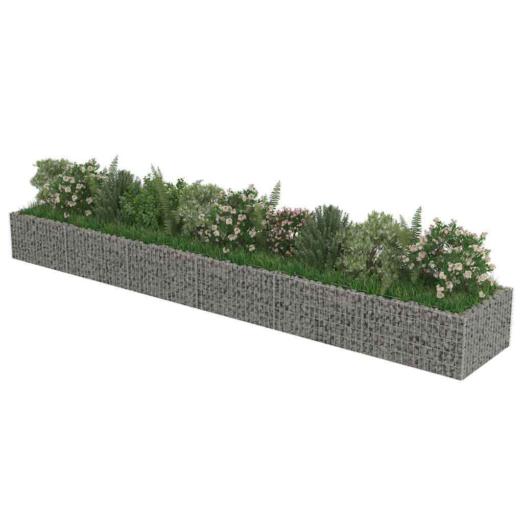 gabion-højbed 540x90x50 cm galvaniseret stål