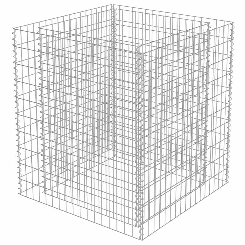 gabion-højbed 90x90x100 cm galvaniseret stål