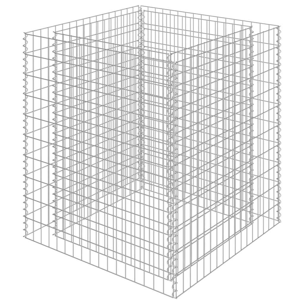 gabion-højbed 90x90x100 cm galvaniseret stål