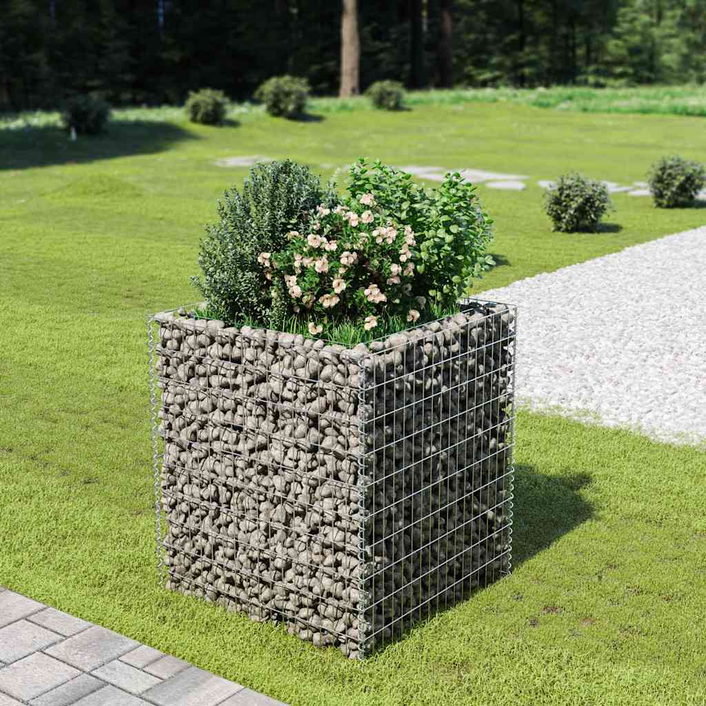 gabion-højbed 90x90x100 cm galvaniseret stål
