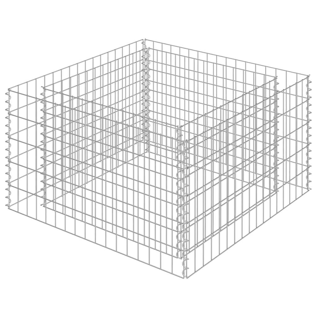 gabion-højbed 90x90x50 cm galvaniseret stål