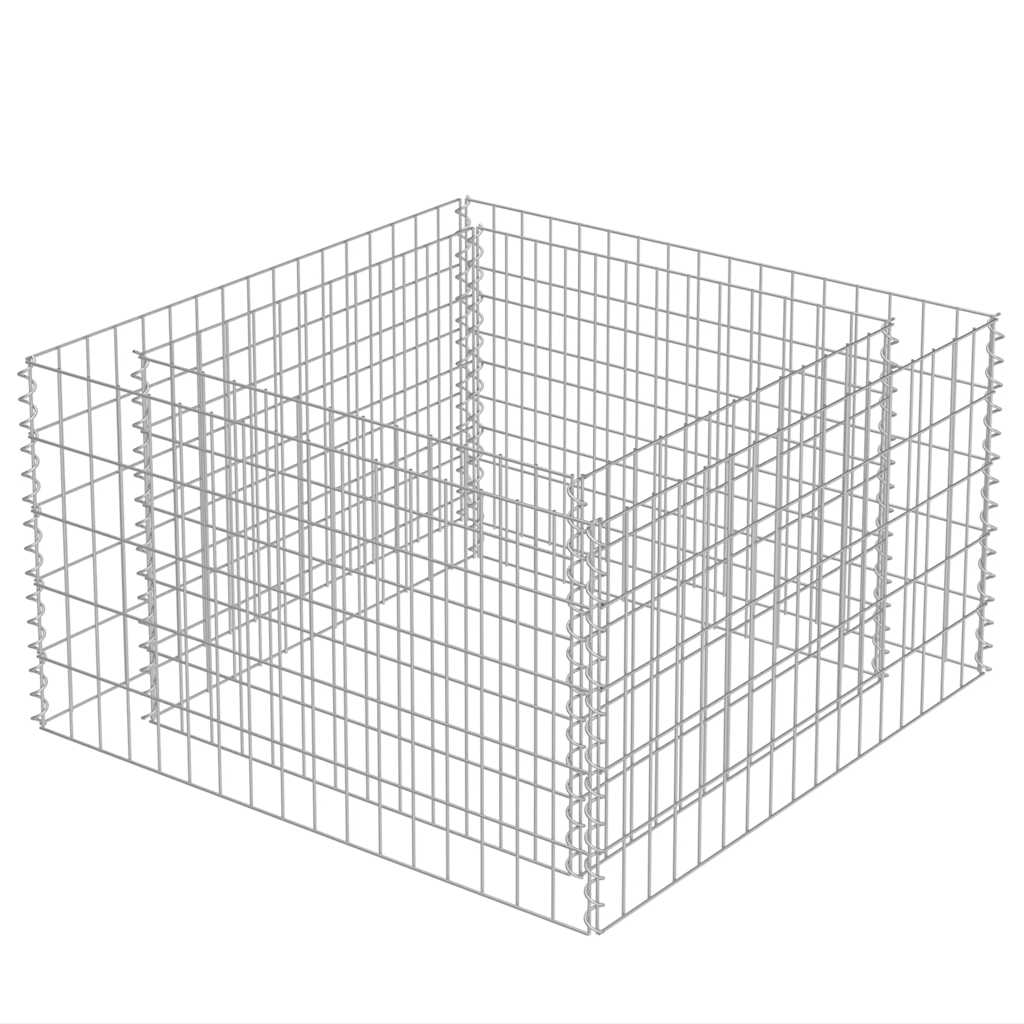 gabion-højbed 90x90x50 cm galvaniseret stål