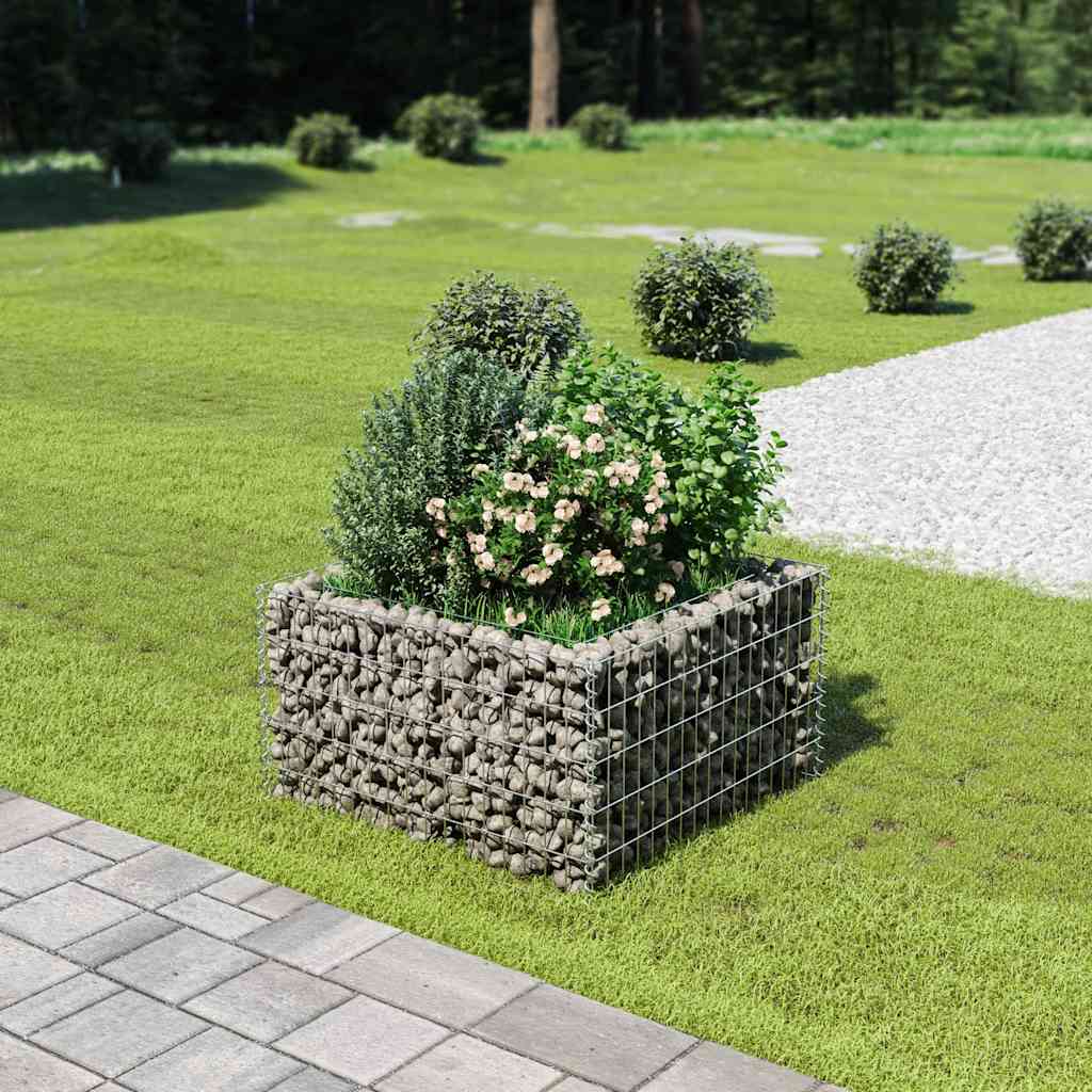 gabion-højbed 90x90x50 cm galvaniseret stål
