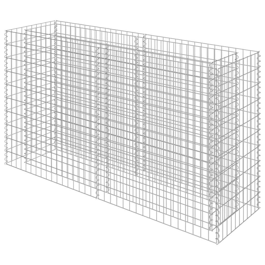 gabion-højbed 180x50x100 cm galvaniseret stål