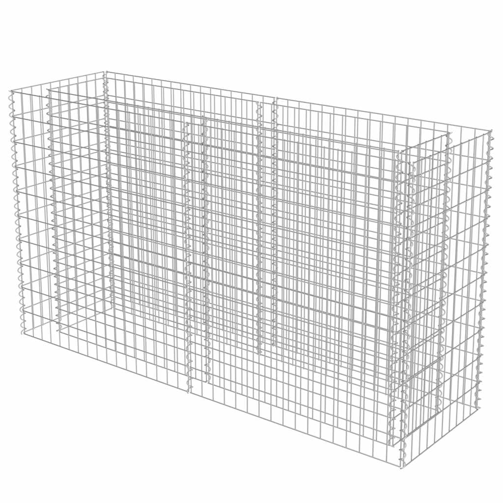 gabion-højbed 180x50x100 cm galvaniseret stål