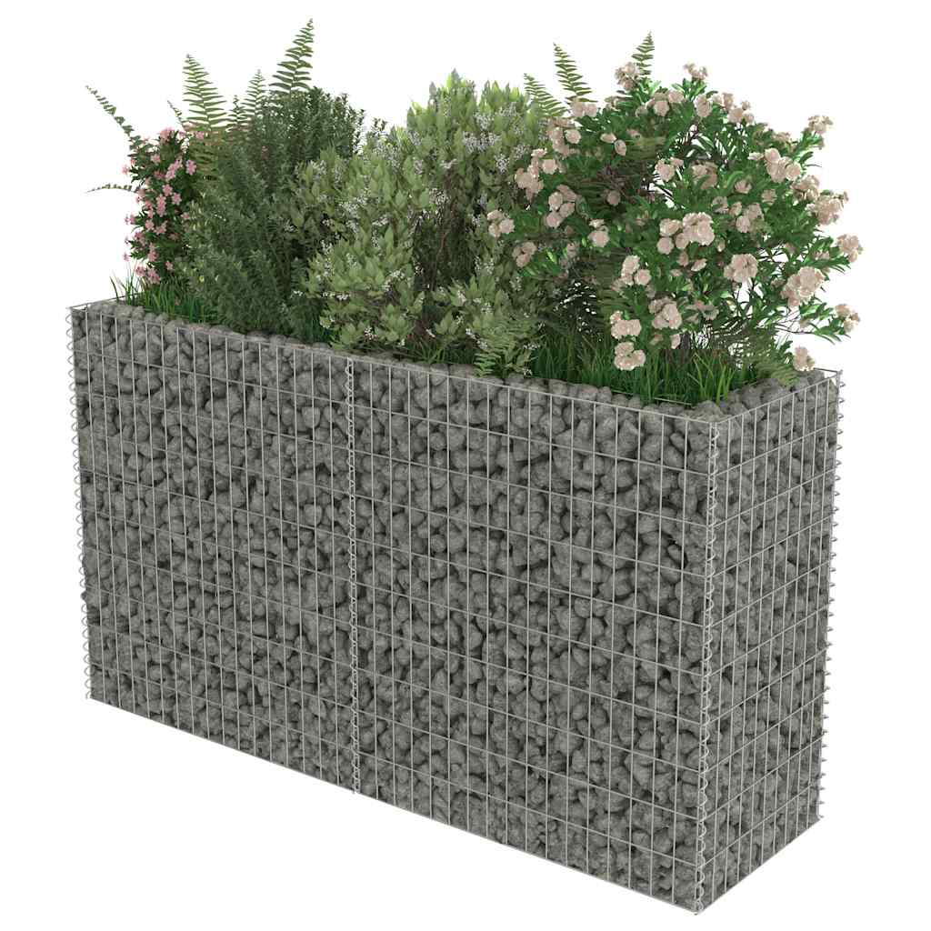gabion-højbed 180x50x100 cm galvaniseret stål