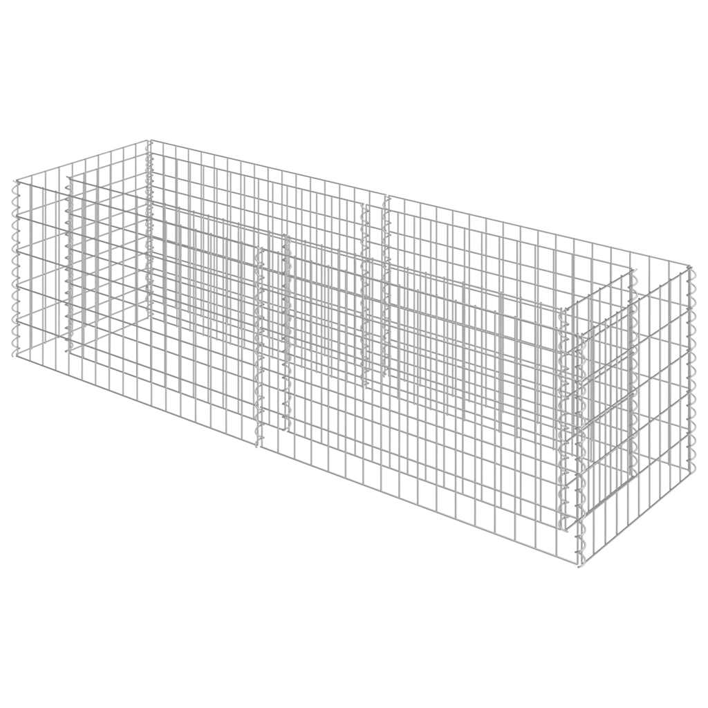 gabion-højbed 180x50x50 cm galvaniseret stål