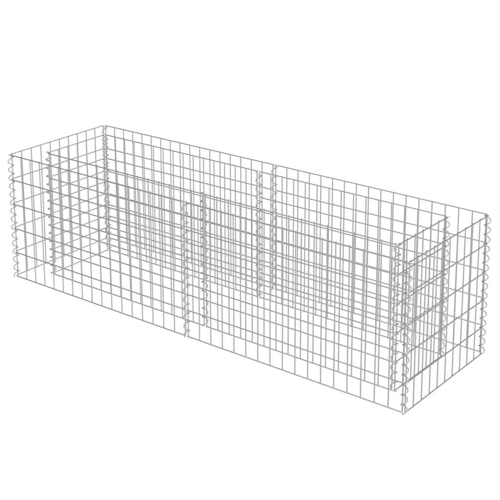 gabion-højbed 180x50x50 cm galvaniseret stål