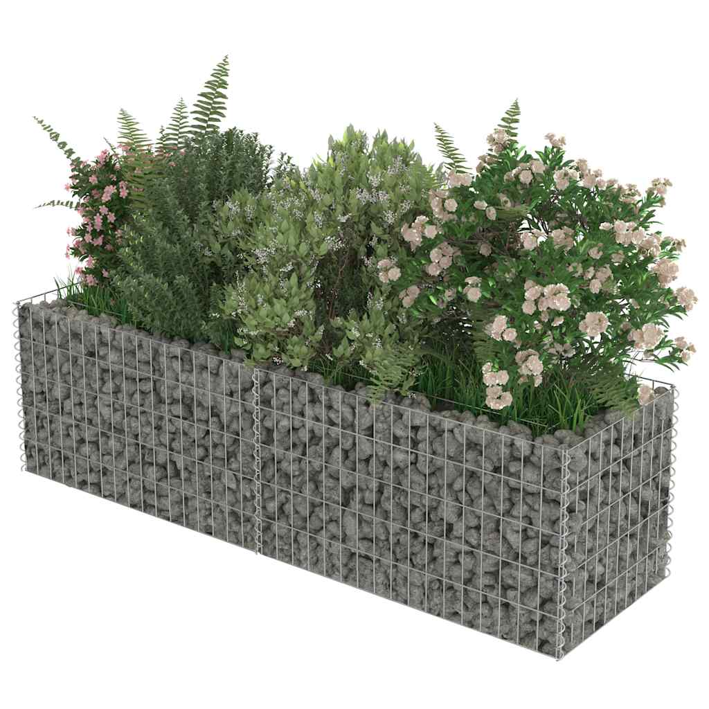 gabion-højbed 180x50x50 cm galvaniseret stål