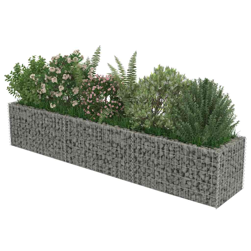 gabion-højbed 270x50x50 cm galvaniseret stål