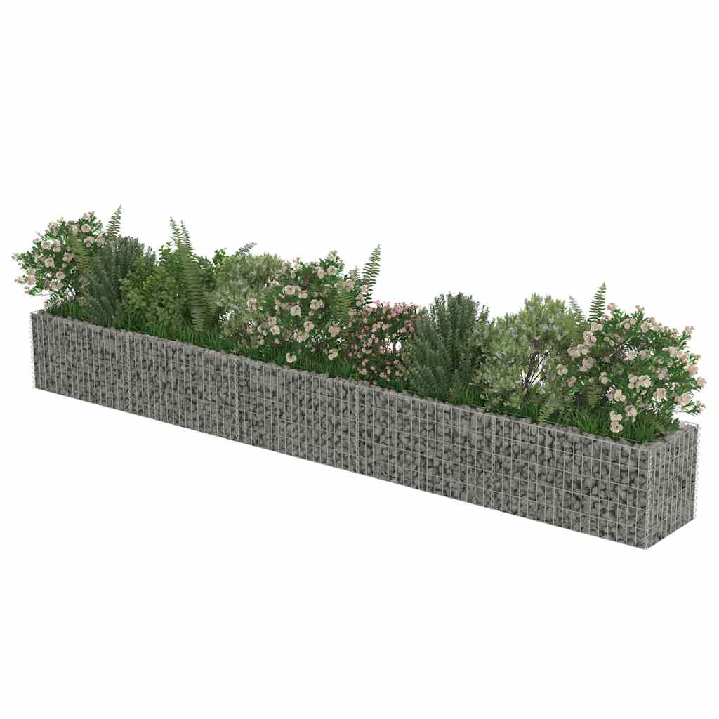 gabion-højbed 450x50x50 cm galvaniseret stål