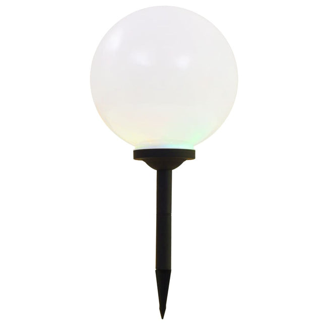 LED-solcellelamper 2 stk. 30 cm rund RGB-farver