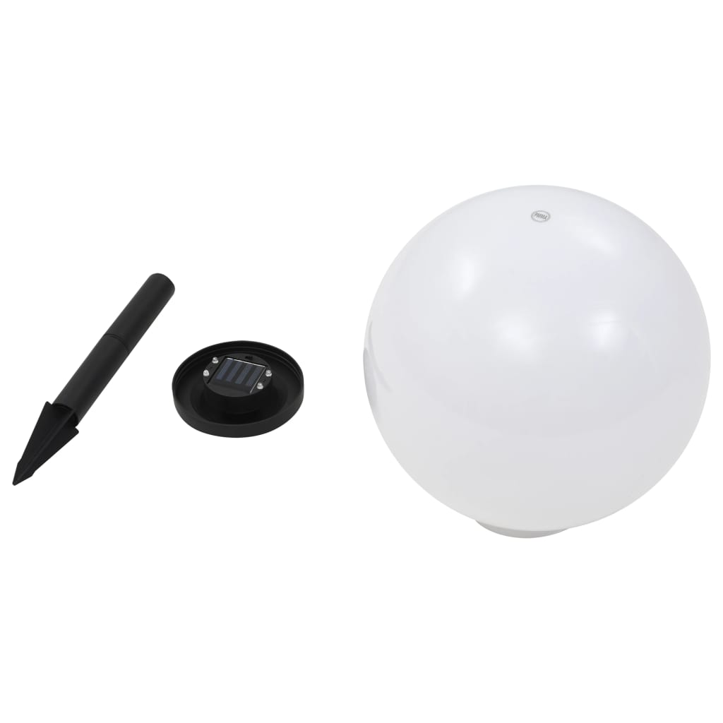 LED-solcellelamper 2 stk. 30 cm rund RGB-farver