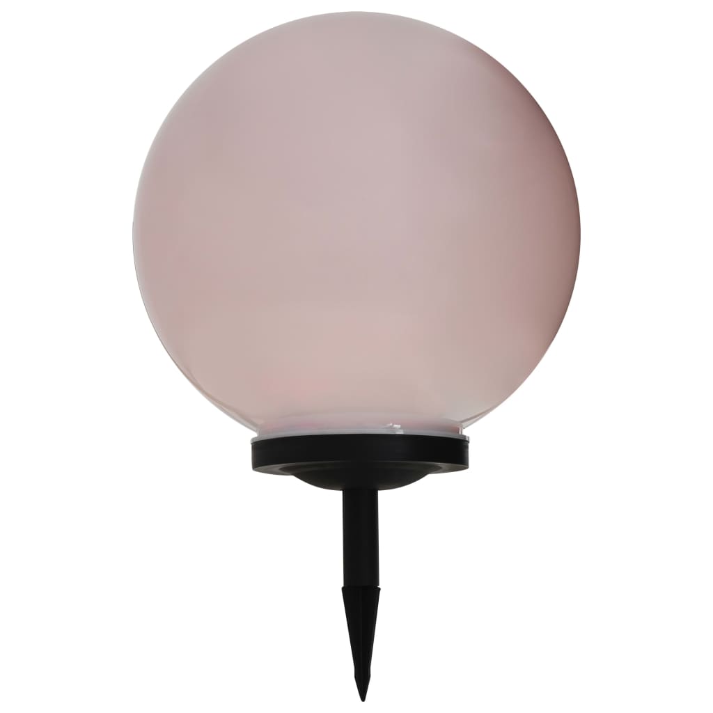 LED-solcellelampe 40 cm rund RGB-farver
