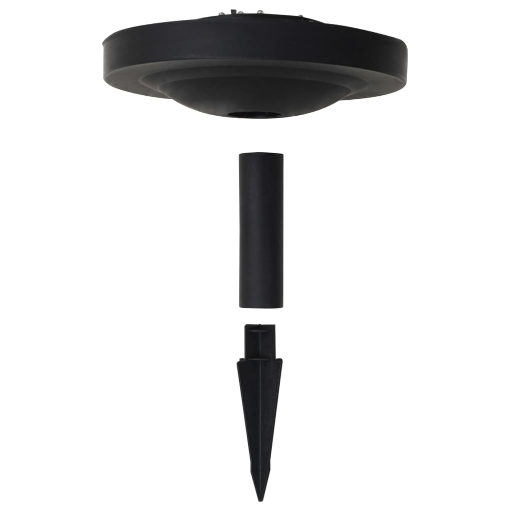 LED-solcellelampe 40 cm rund RGB-farver