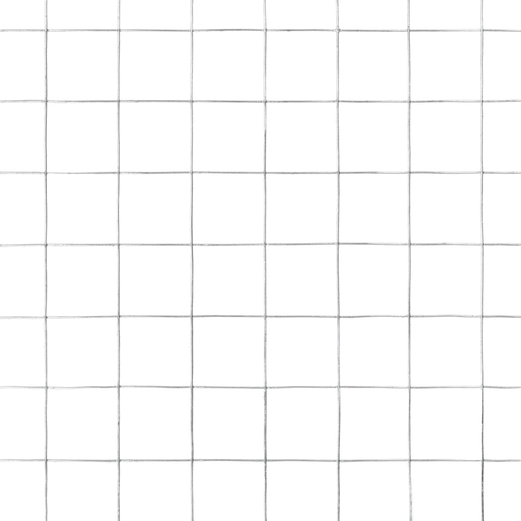 hønsenet galvaniseret stål 10 x 1,5 m sølvfarvet