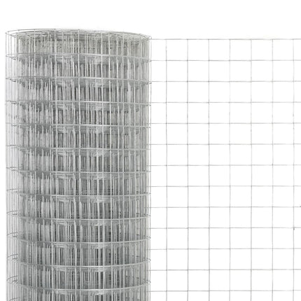 hønsenet galvaniseret stål 25 x 1,5 m sølvfarvet
