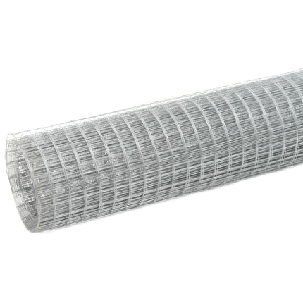 hønsenet galvaniseret stål 25 x 1,5 m sølvfarvet