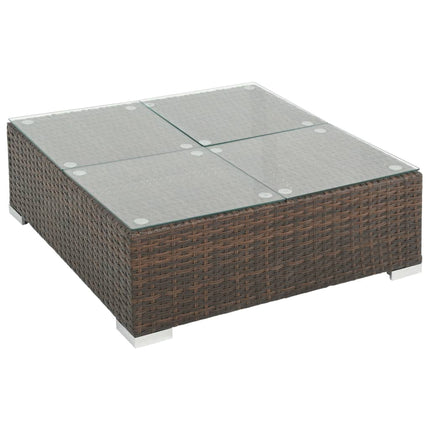 haveloungesæt 8 dele med hynder polyrattan brun