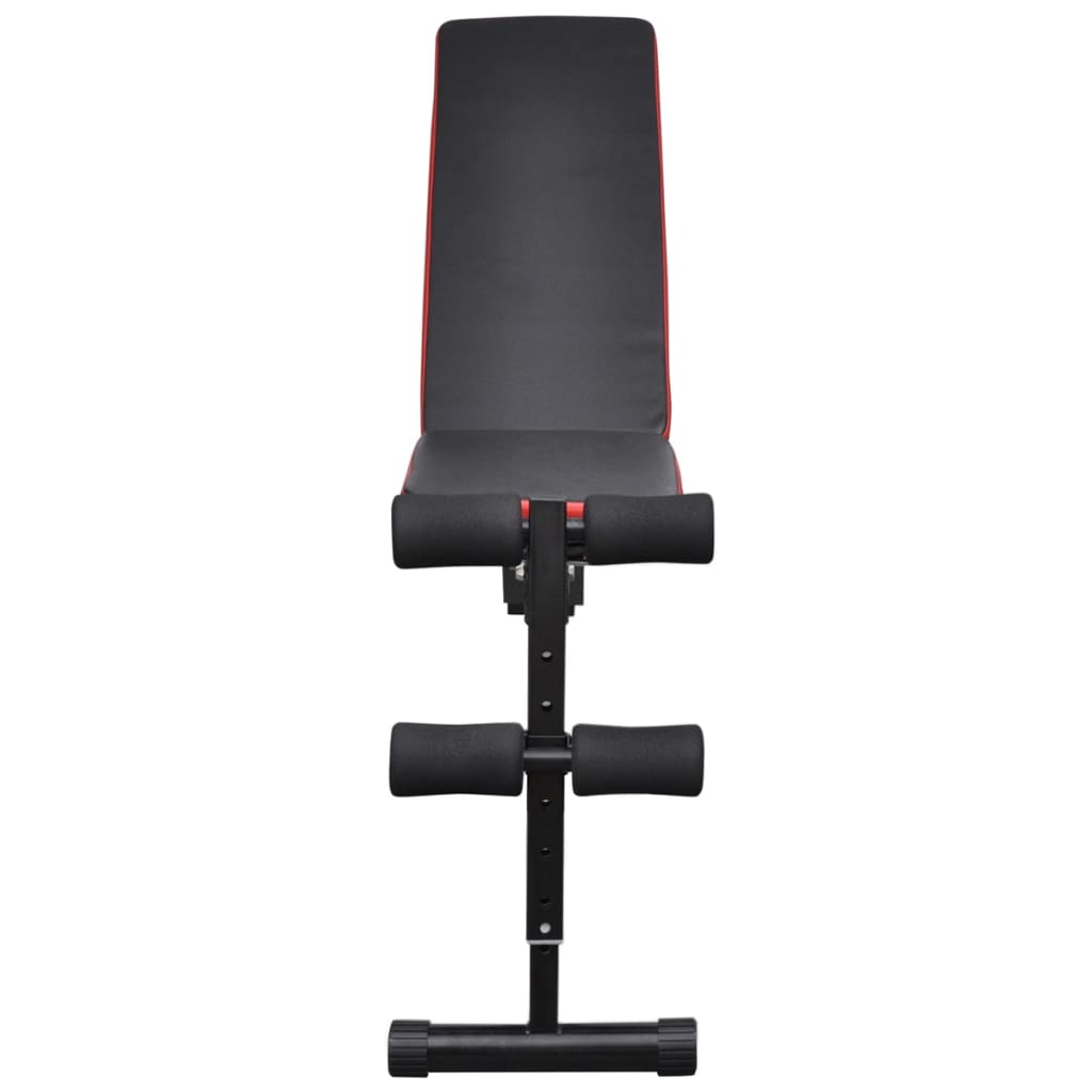 justerbar maveøvelsesbænk med vægtstang- og håndvægtsæt 60,5 kg