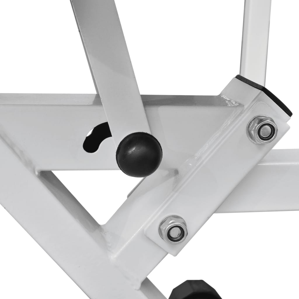 træningsbænk med vægtstangs- og håndvægtssæt 30,5 kg