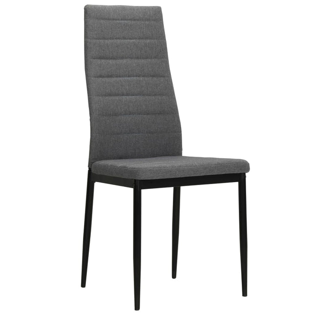 spisebordsstole 6 stk. stof lysegrå