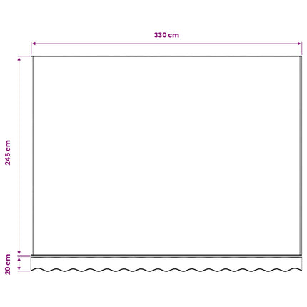 udskiftningsdug til markise 350x250 cm polyester blå og hvid