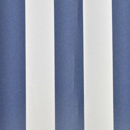 udskiftningsdug til markise 450x300 cm polyester blå og hvid
