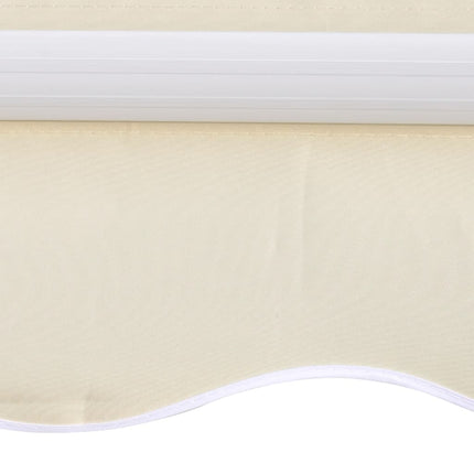 udskiftningsdug til markise 3,5x2,5 m polyester cremefarvet