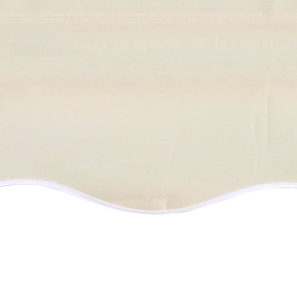 udskiftningsdug til markise 5x3 m polyester cremefarvet