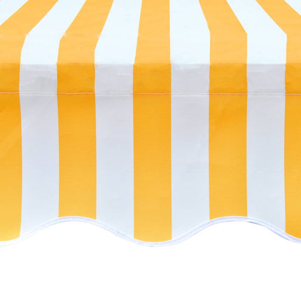 udskiftningsdug til markise 5x3 m polyester orange og hvid