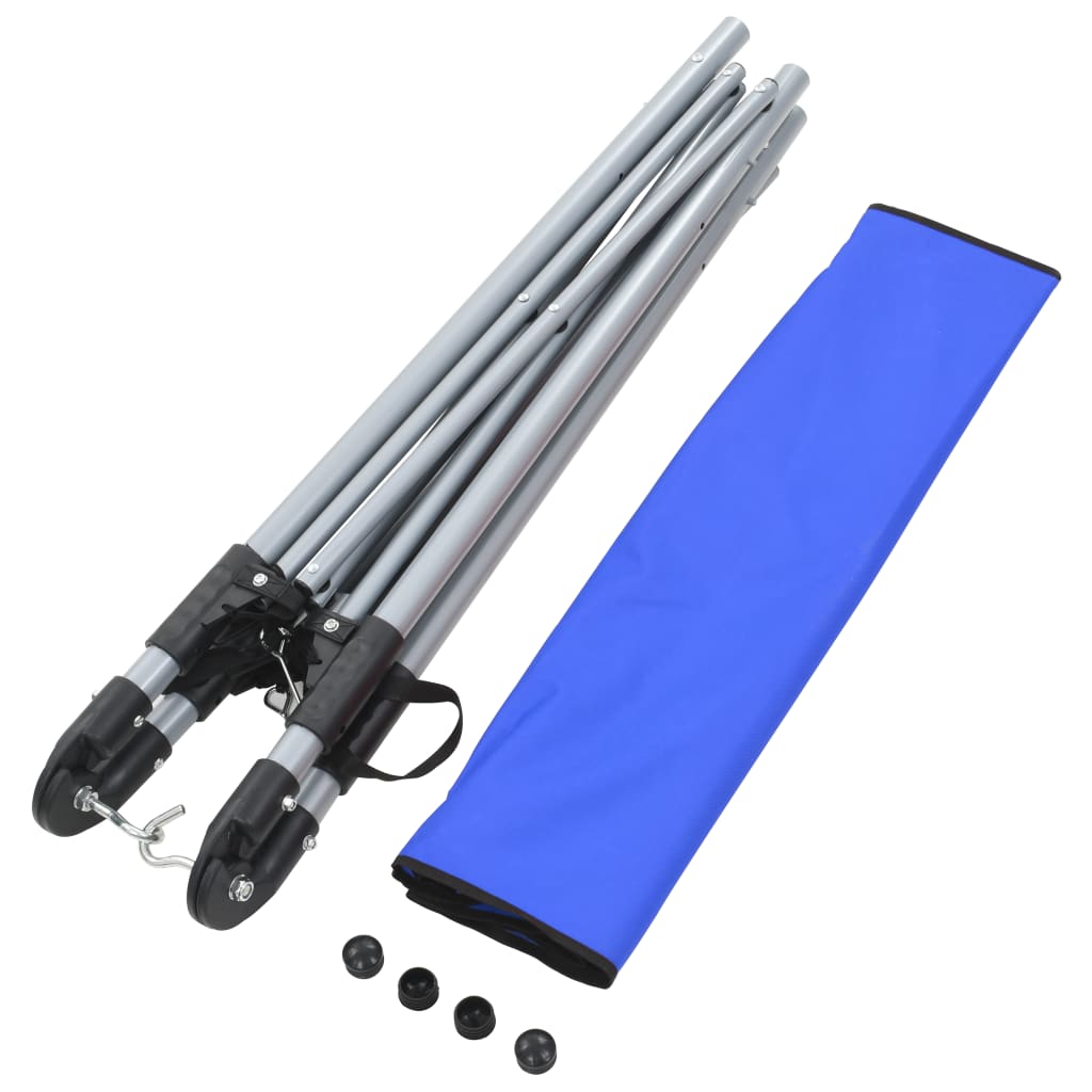 hængekøje med foldbart stativ blå