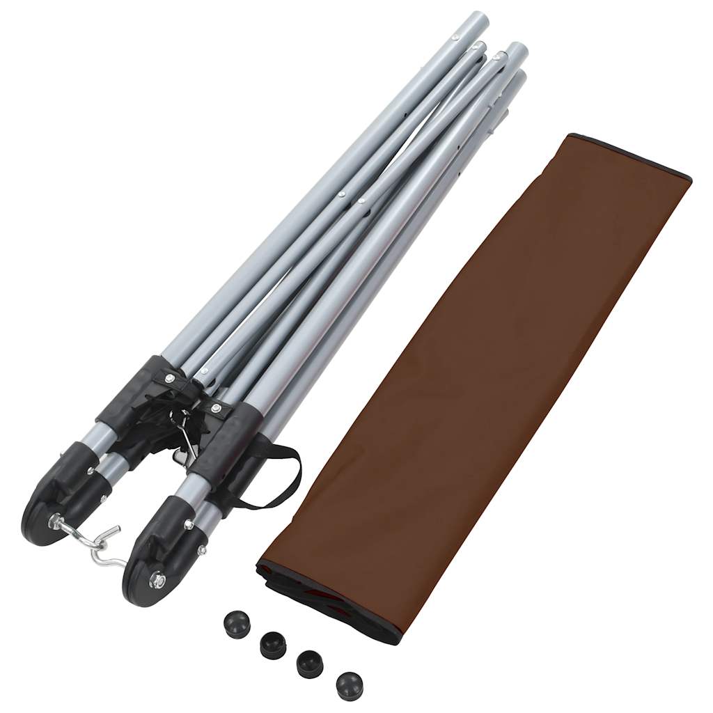 hængekøje med foldbart stativ brun