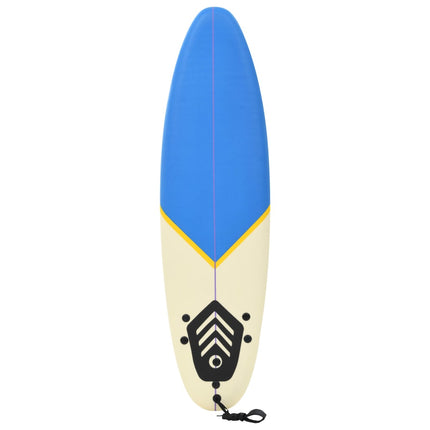 surfboard 170 cm blå og cremefarvet