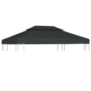 pavillontopdække i 2 lag 310 g/m² 4x3 m antracitgrå