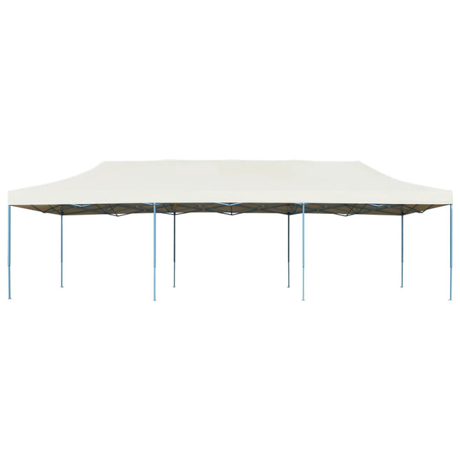 foldbart pop op-festtelt 3x9 m cremefarvet
