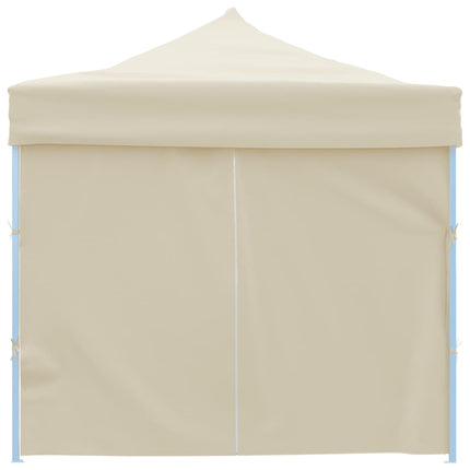 foldbart pop op-festtelt med 8 sidevægge 870x291x315 cm cremefarvet