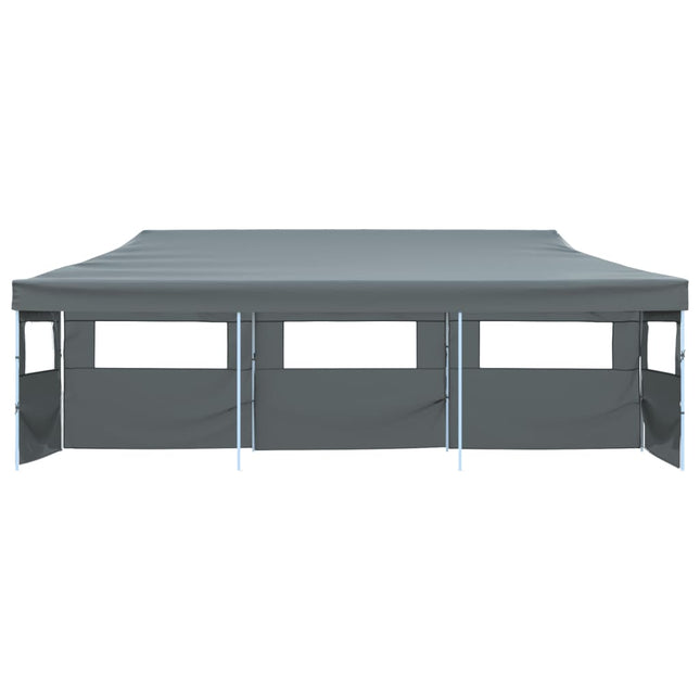 foldbart pop op-festtelt med 5 sidevægge 870x291x315 cm antracitgrå