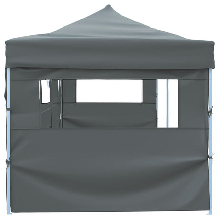 foldbart pop op-festtelt med 5 sidevægge 870x291x315 cm antracitgrå