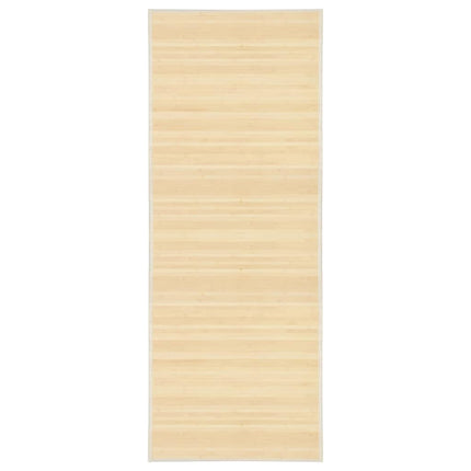 gulvtæppe 80x200 cm bambus naturfarvet