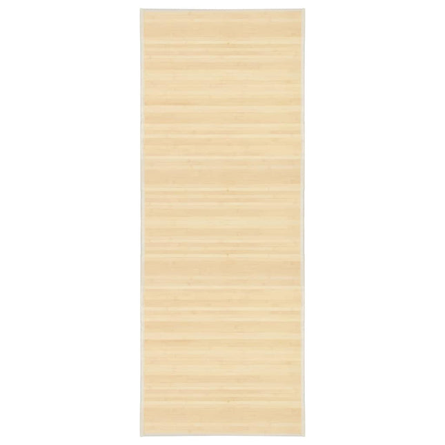 gulvtæppe 80x200 cm bambus naturfarvet