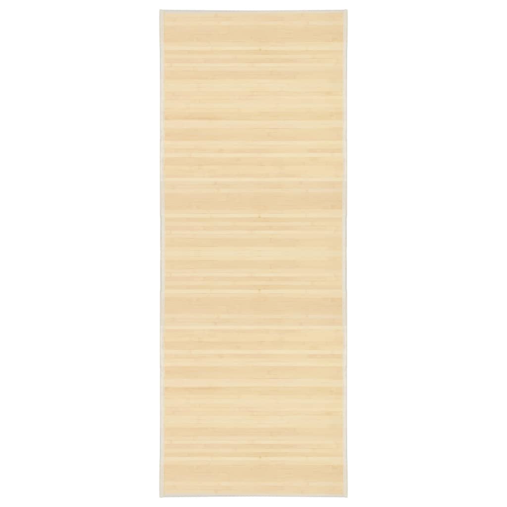 gulvtæppe 80x200 cm bambus naturfarvet