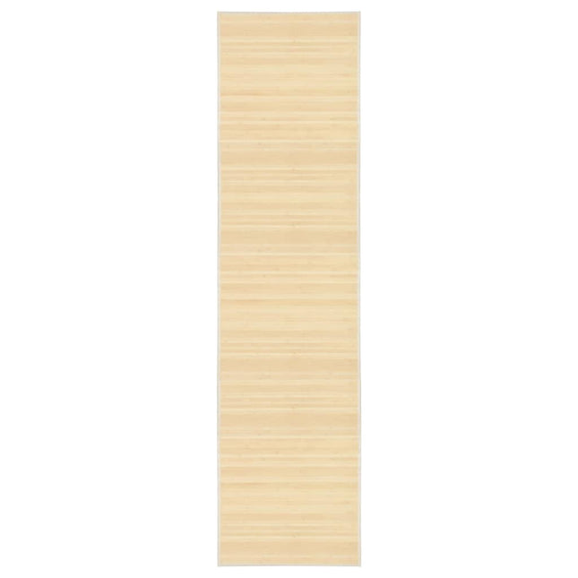 gulvtæppe 80x300 cm bambus naturfarvet
