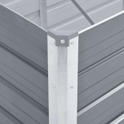 forhøjet plantekasse 240x80x77 cm galvaniseret stål grå