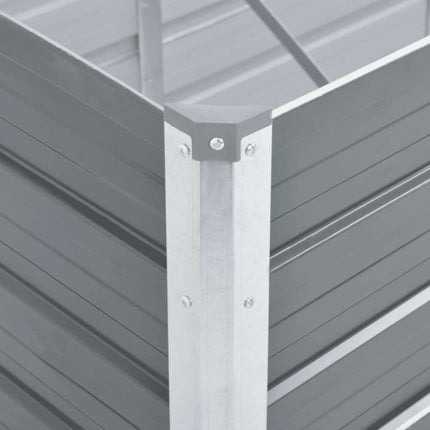 forhøjet plantekasse 240x80x45 cm galvaniseret stål grå