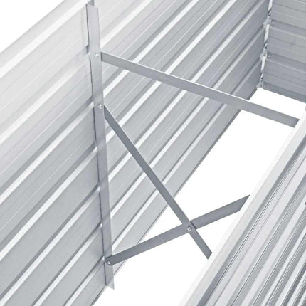 højbed 160x40x77 cm galvaniseret stål grå